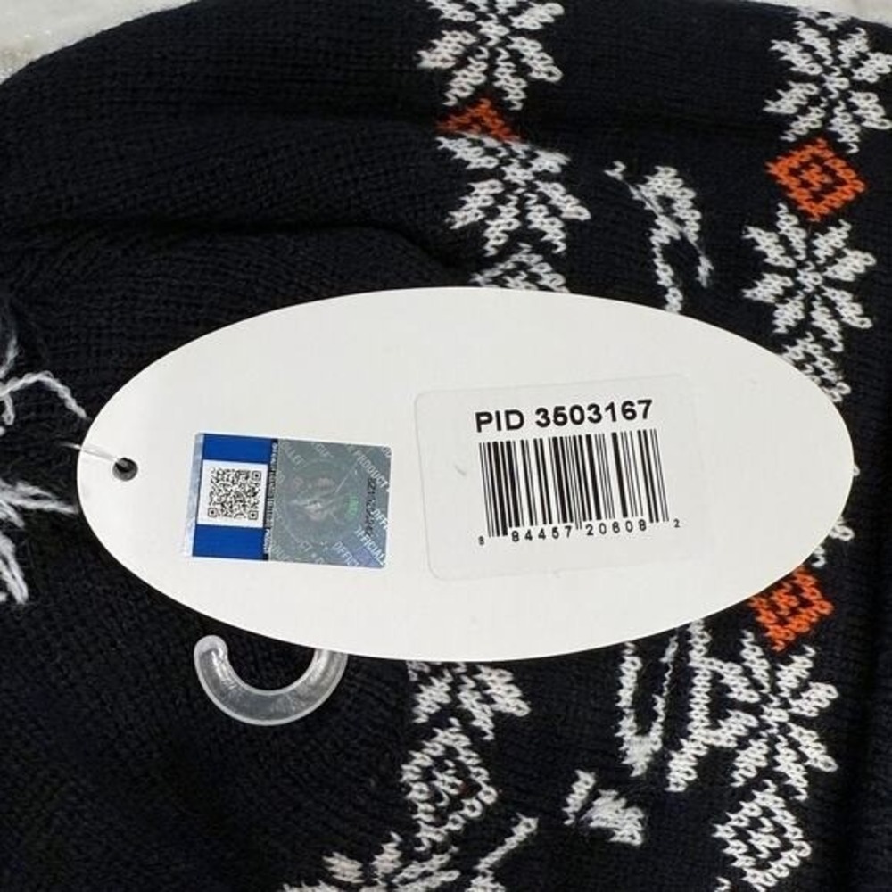Auburn Tigers Beanie Hat Navy Blue Fair Isle Pom Knit Cap Football NEW - Picture 5 of 8